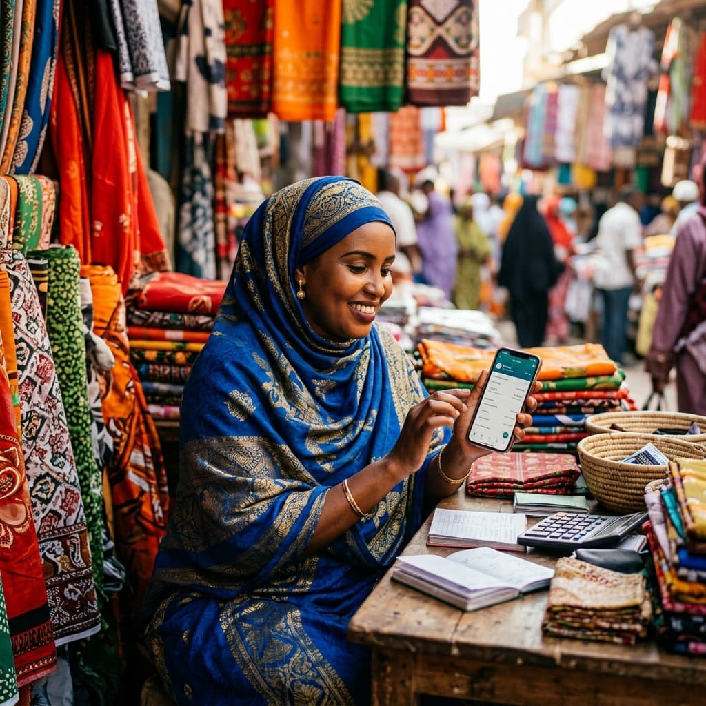 Illustration: women, finance, and livelihoods — economic empowerment and Sharia-compliant inclusion